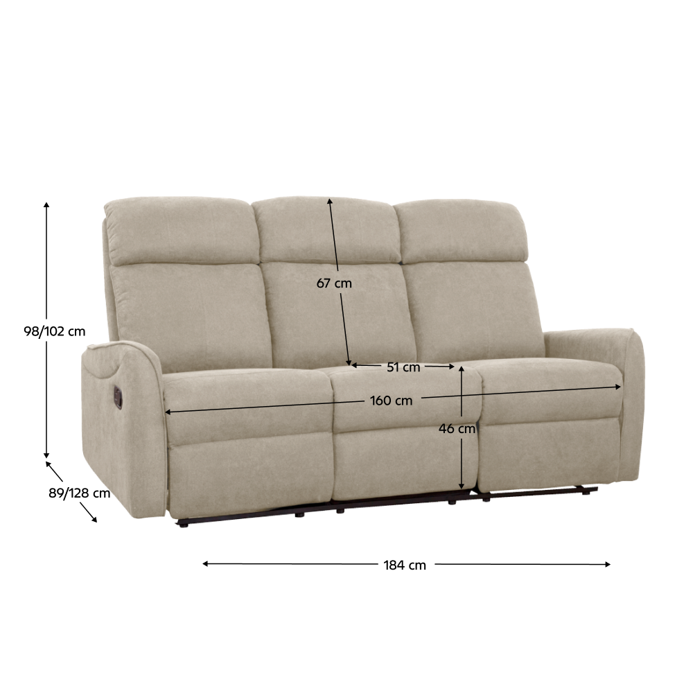 Set canapele 3+2+1, ţesătură gri-maroniu Taupe, FASAN