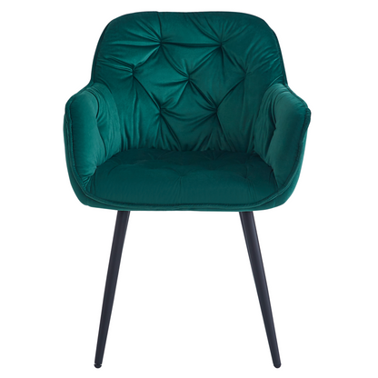 Scaun de design, ţesătură Velvet verde, FEDRIS NEW