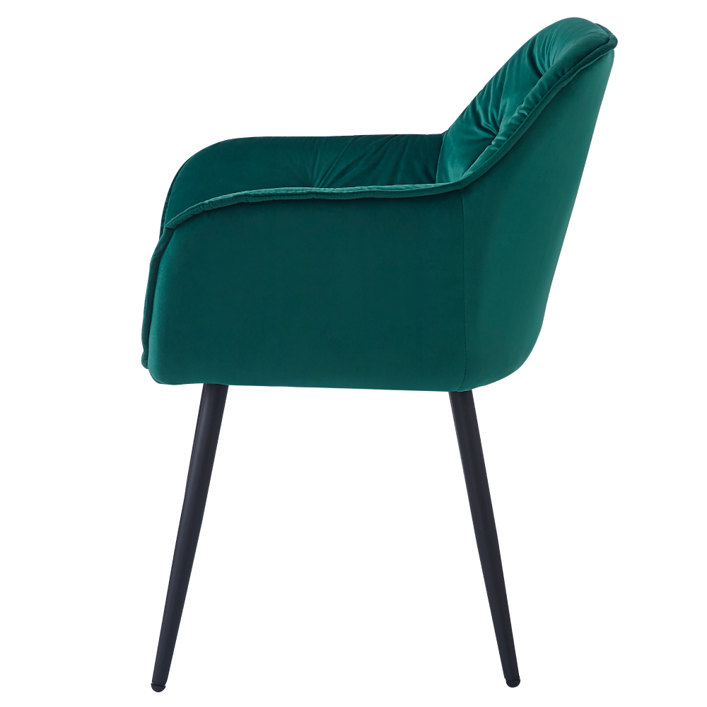 Scaun de design, ţesătură Velvet verde, FEDRIS NEW
