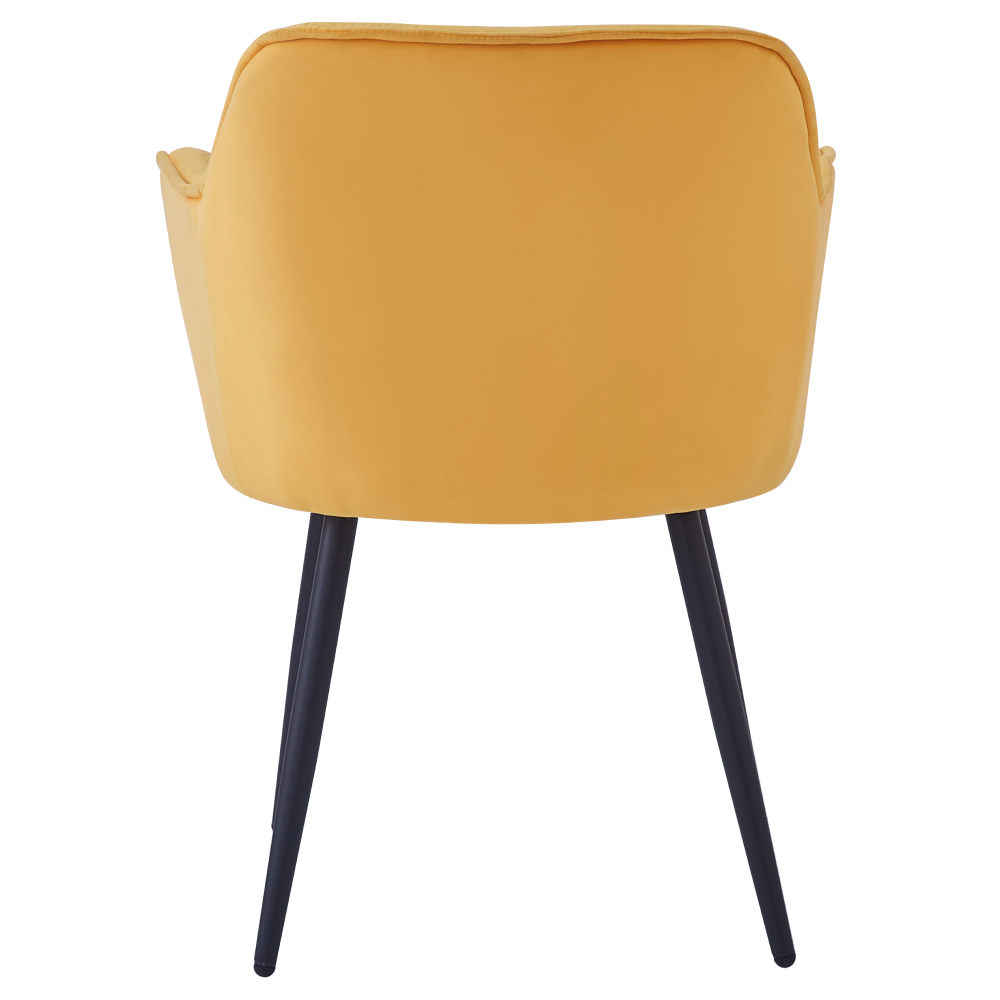 Scaun de design, ţesătură Velvet galben, FEDRIS NEW