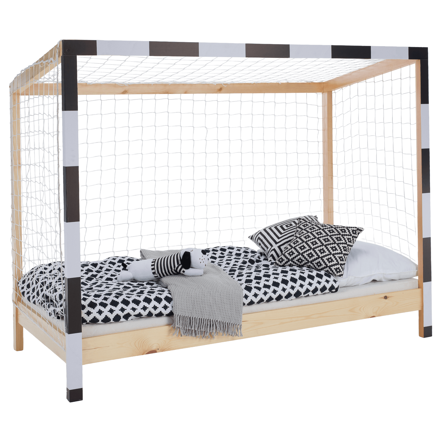 Pat Montessori, natural/alb/negru, 90x200, FUTAL