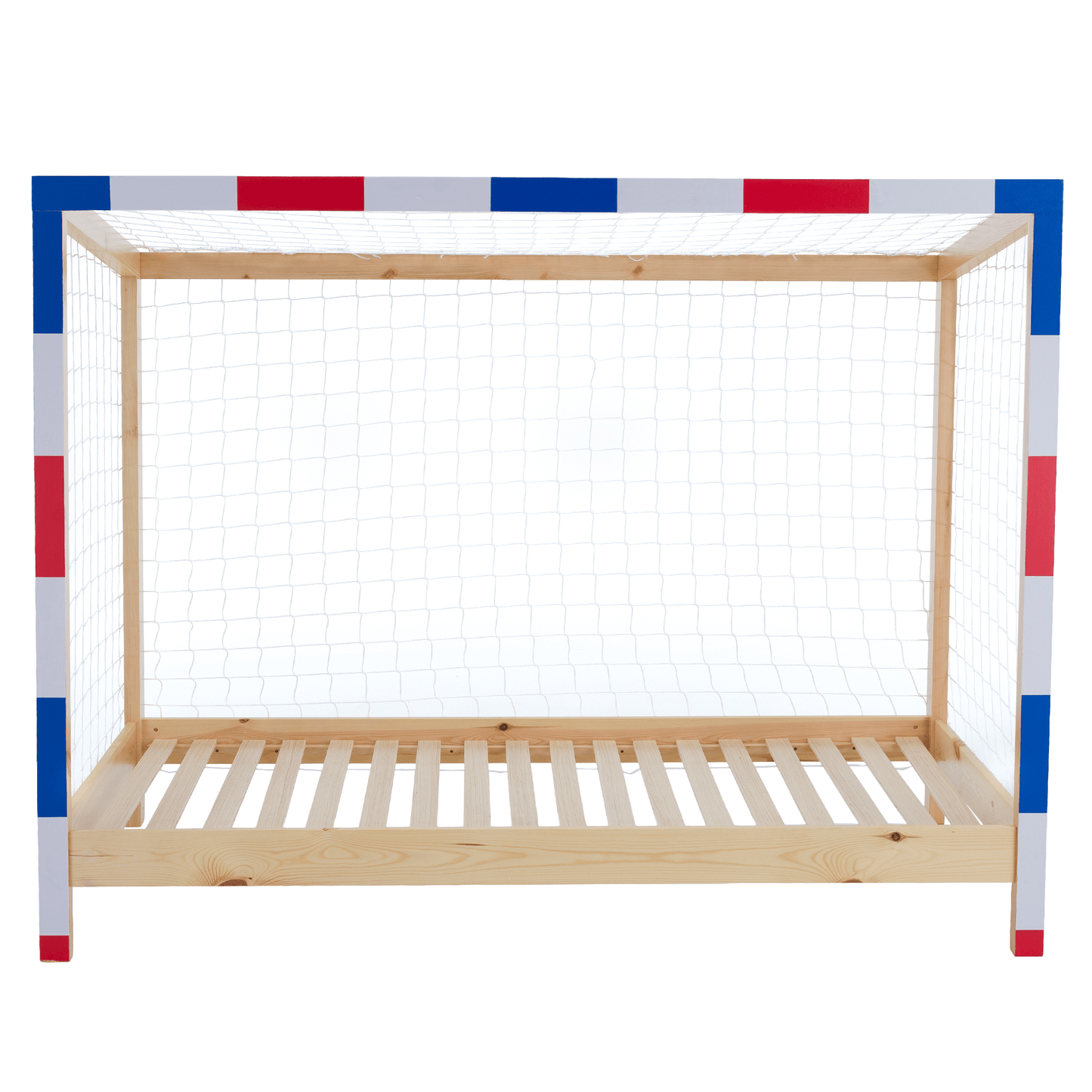 Pat Montessori, natural/alb/albastru/rosu, 90x200, FUTAL
