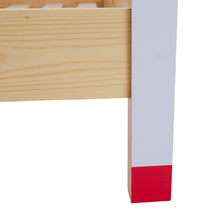 Pat Montessori, natural/alb/albastru/rosu, 90x200, FUTAL