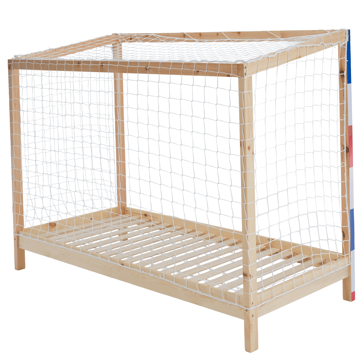 Pat Montessori, natural/alb/albastru/rosu, 90x200, FUTAL