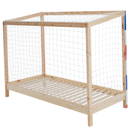 Pat Montessori, natural/alb/albastru/rosu, 90x200, FUTAL