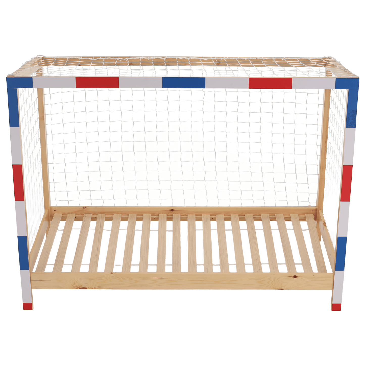 Pat Montessori, natural/alb/albastru/rosu, 90x200, FUTAL