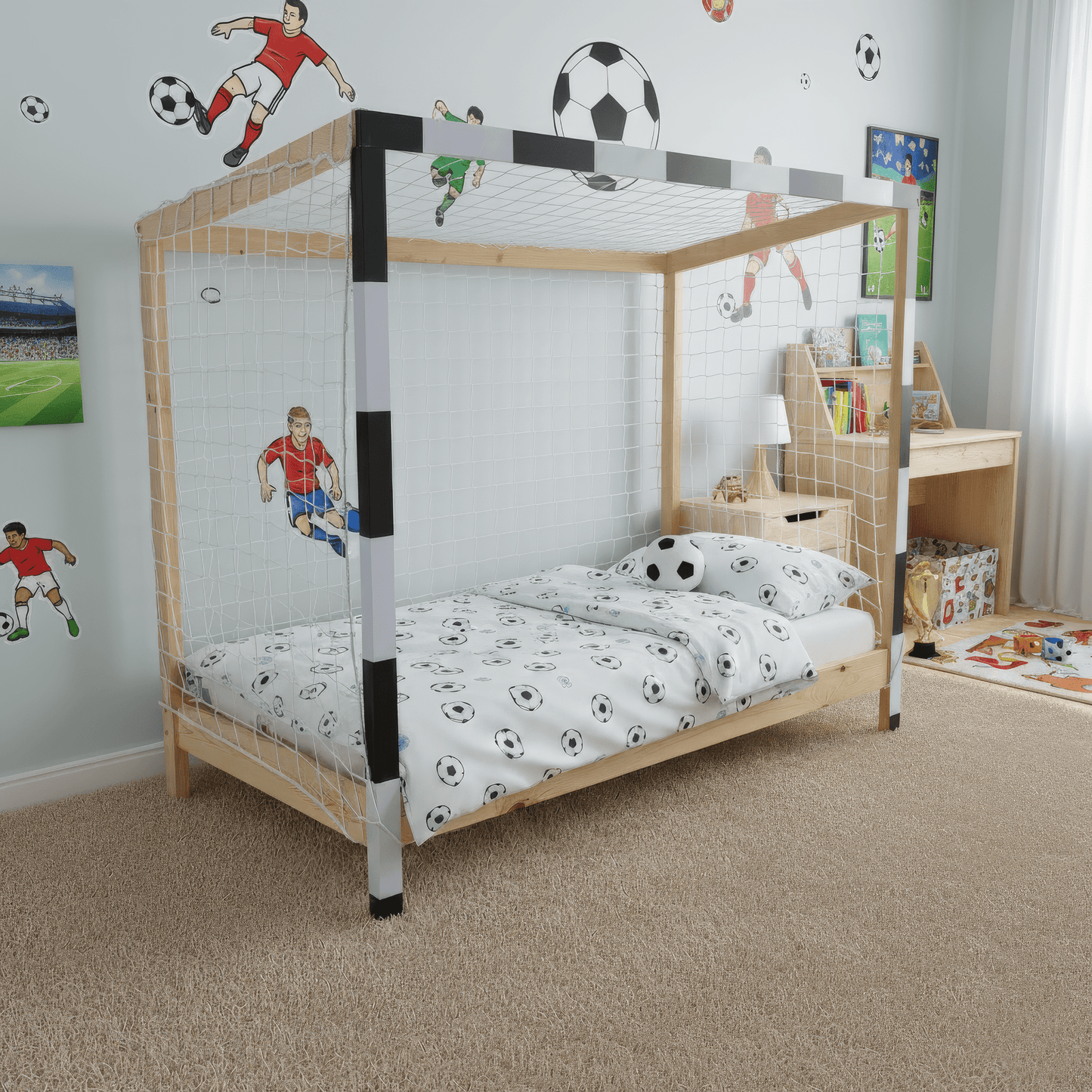 Pat Montessori, natural/alb/negru, 90x200, FUTAL