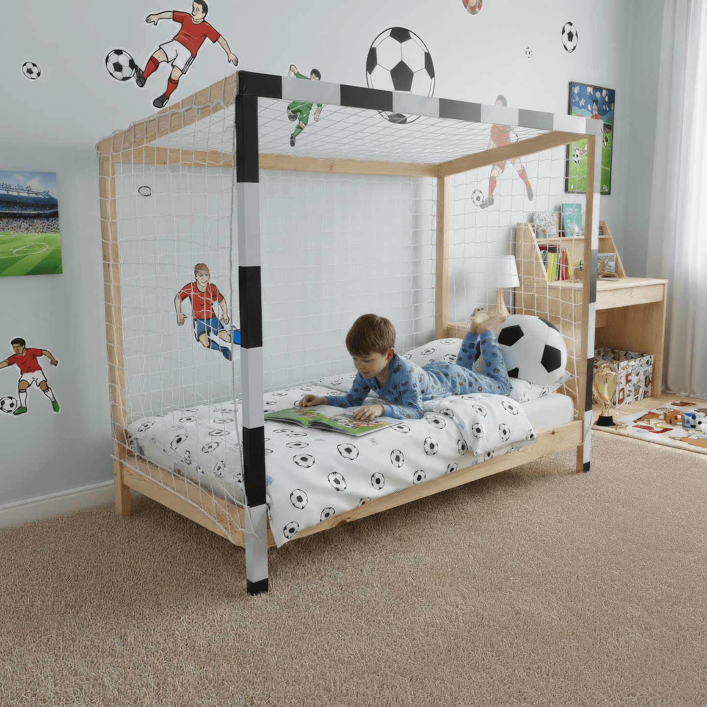 Pat Montessori, natural/alb/negru, 90x200, FUTAL