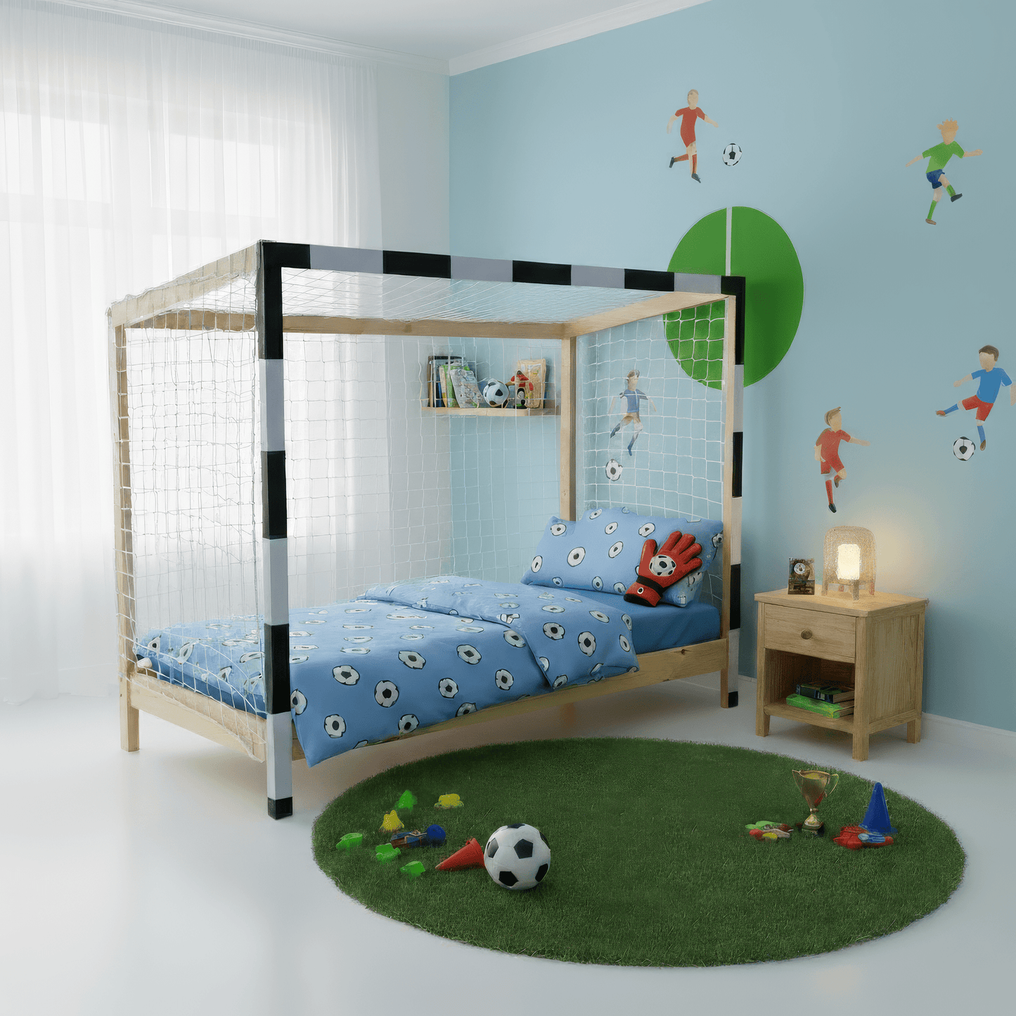 Pat Montessori, natural/alb/negru, 90x200, FUTAL