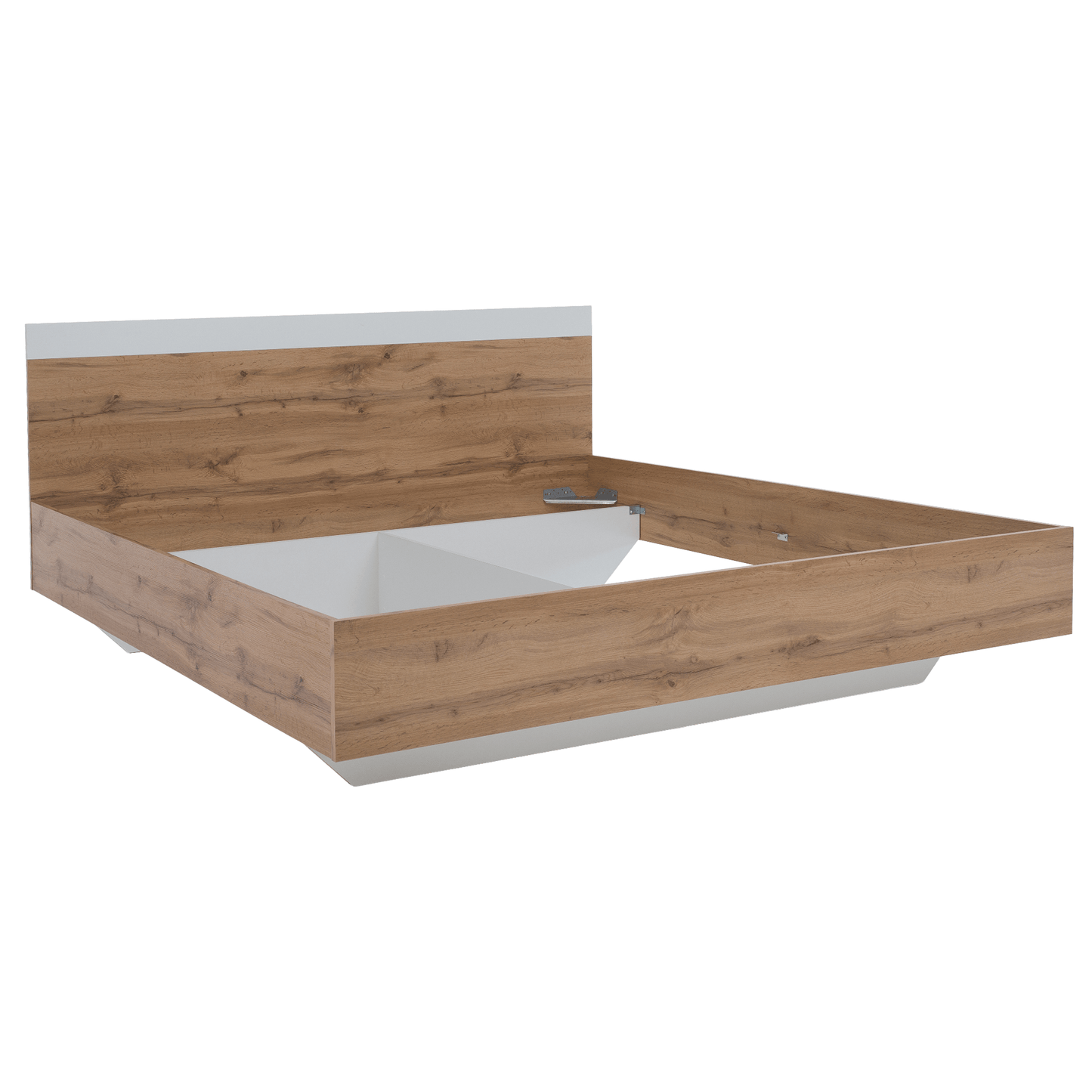 Set dormitor (pat 180x200 cm), stejar wotan/ alb, GABRIELA NEW