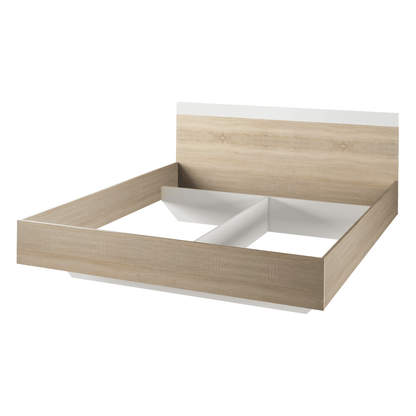 Set complet dormitor (pat 160x200 cm), stejar, sonoma/alb GABRIELA NEW