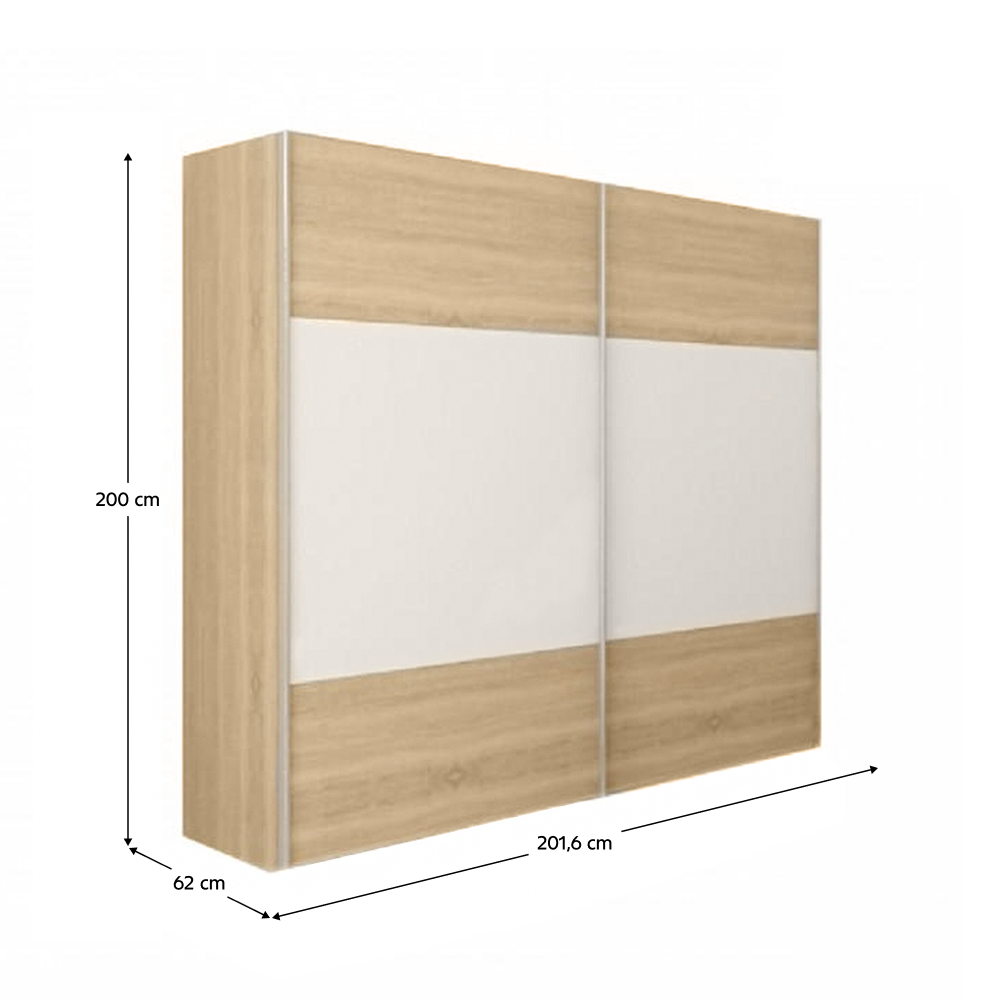 Set dormitor (pat 180x200 cm), stejar sonoma/ alb, GABRIELA NEW