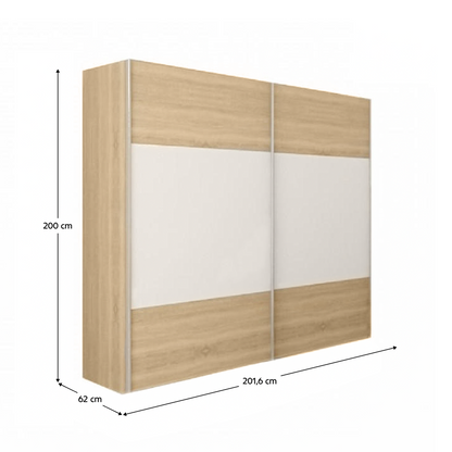Set dormitor (pat 180x200 cm), stejar sonoma/ alb, GABRIELA NEW