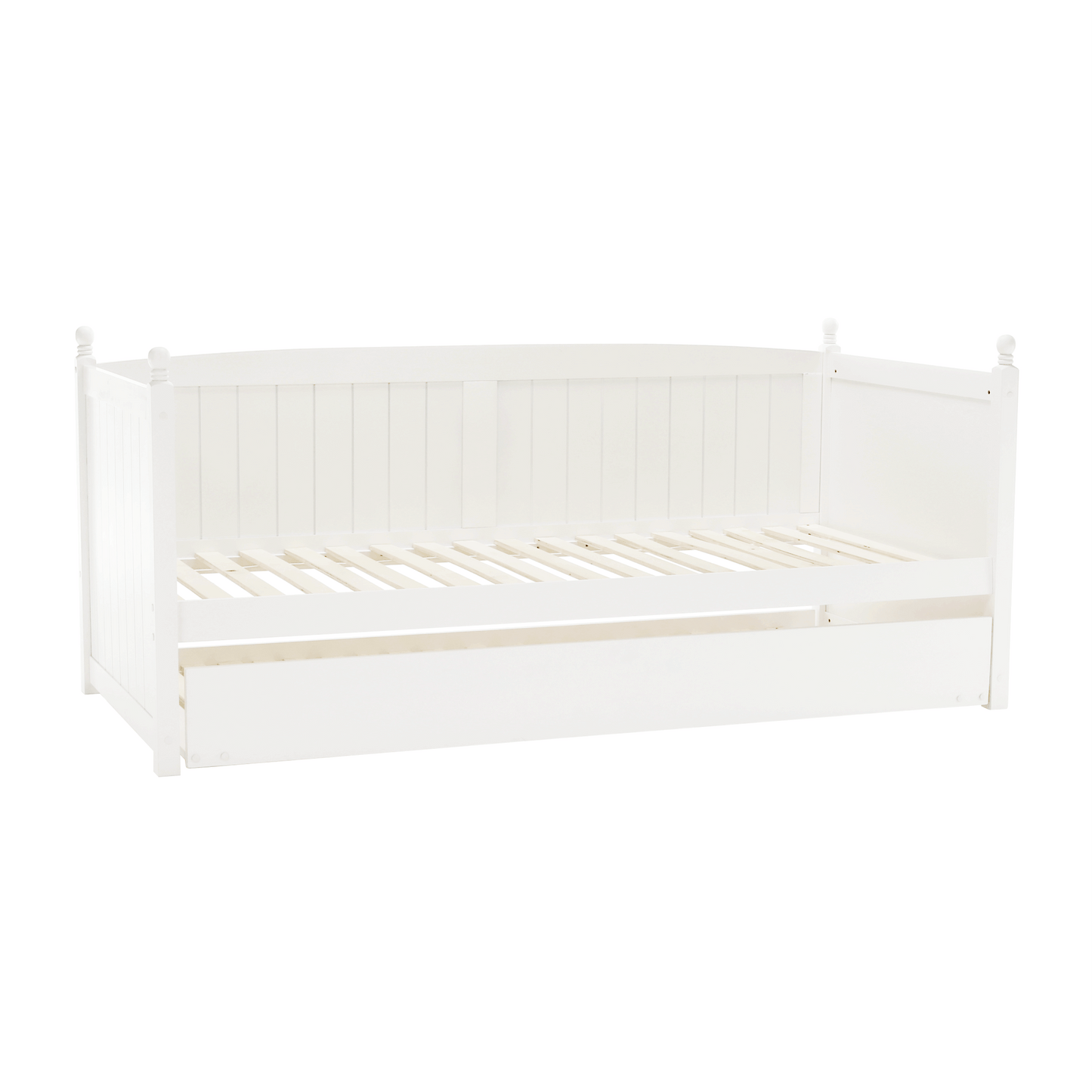 Pat cu pat suplimentar, lemn de pin, alb, 90x200, GLAMIS