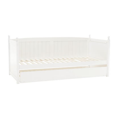 Pat cu pat suplimentar, lemn de pin, alb, 90x200, GLAMIS