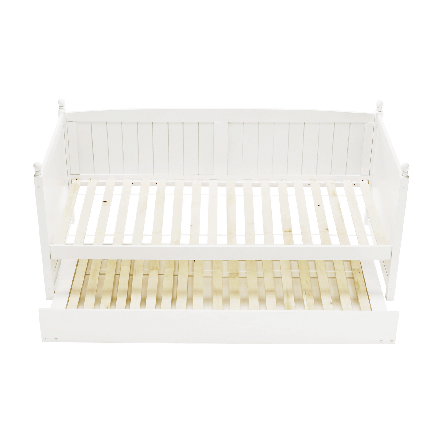 Pat cu pat suplimentar, lemn de pin, alb, 90x200, GLAMIS