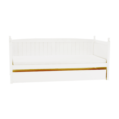 Pat cu pat suplimentar, lemn de pin, alb, 90x200, GLAMIS