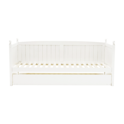 Pat cu pat suplimentar, lemn de pin, alb, 90x200, GLAMIS