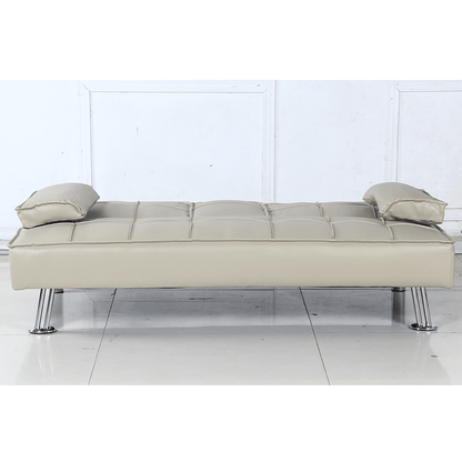 Canapea extensibilă, piele eco bej, GOLDIA NEW