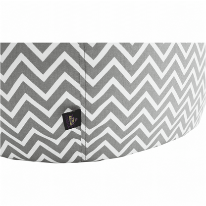 Fotoliu tip sac, gri/alb/model zig-zag, GOMBY