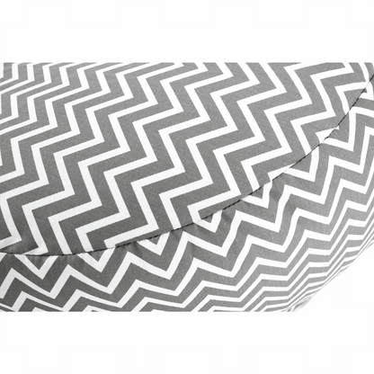 Fotoliu tip sac, gri/alb/model zig-zag, GOMBY