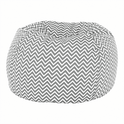 Fotoliu tip sac, gri/alb/model zig-zag, GOMBY