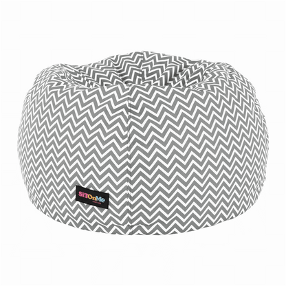 Fotoliu tip sac, gri/alb/model zig-zag, GOMBY