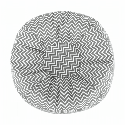 Fotoliu tip sac, gri/alb/model zig-zag, GOMBY