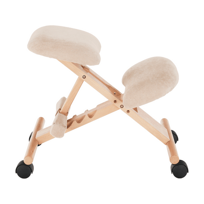 Scaun tip kneeling ergonomic, crem / fag, GROCO