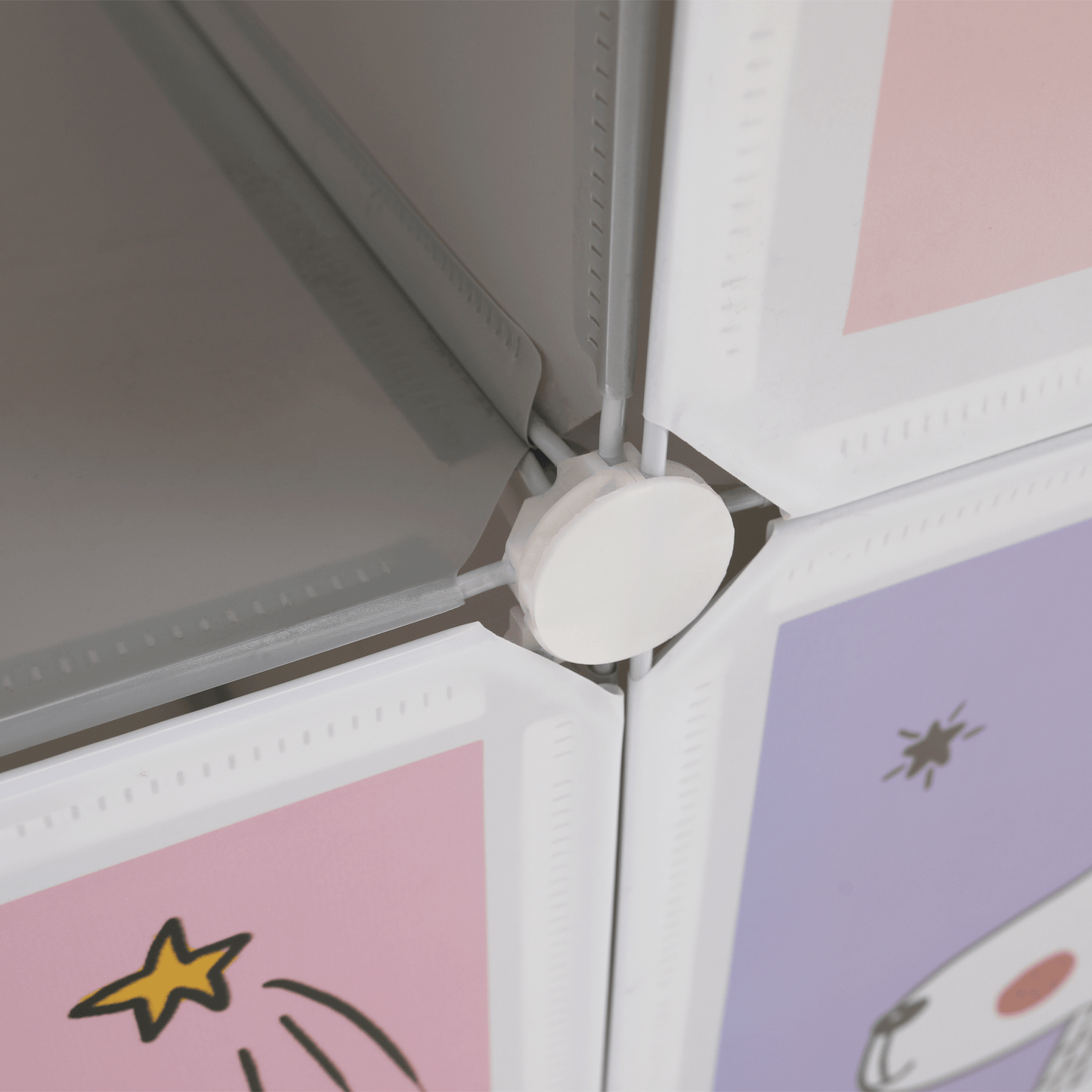 Dulap modular pentru copii, gri / model pentru copii, HAKON