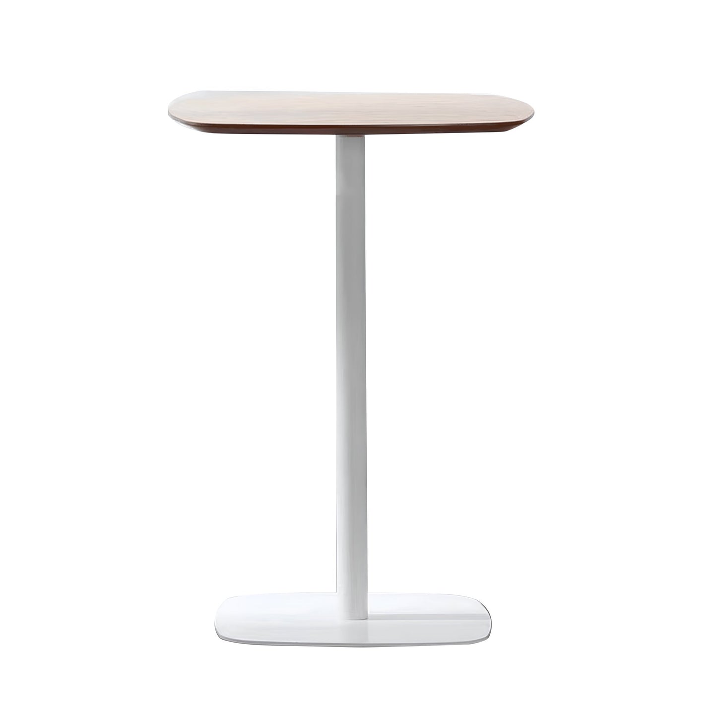 Masă de bar, stejar / alb, MDF / metal, diametru 60 cm, HARLOV
