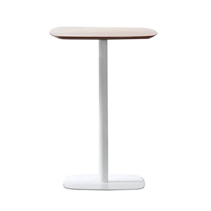 Masă de bar, stejar / alb, MDF / metal, diametru 60 cm, HARLOV