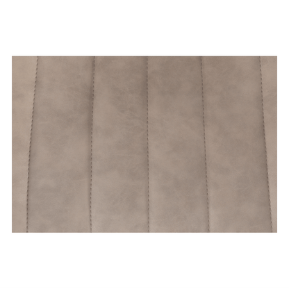 Scaun, piele ecologică gri maroniu taupe/negru, HAZAL