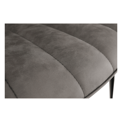 Scaun, piele ecologică gri deschis/negru, HAZAL