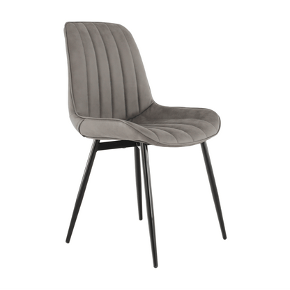 Scaun, piele ecologică gri deschis/negru, HAZAL