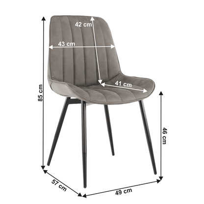 Scaun, piele ecologică gri deschis/negru, HAZAL