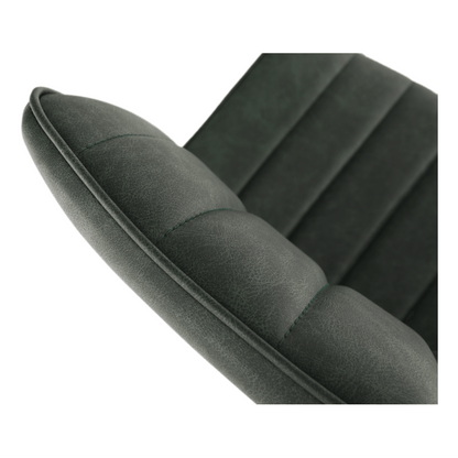 Scaun, piele ecologică verde/negru, HAZAL