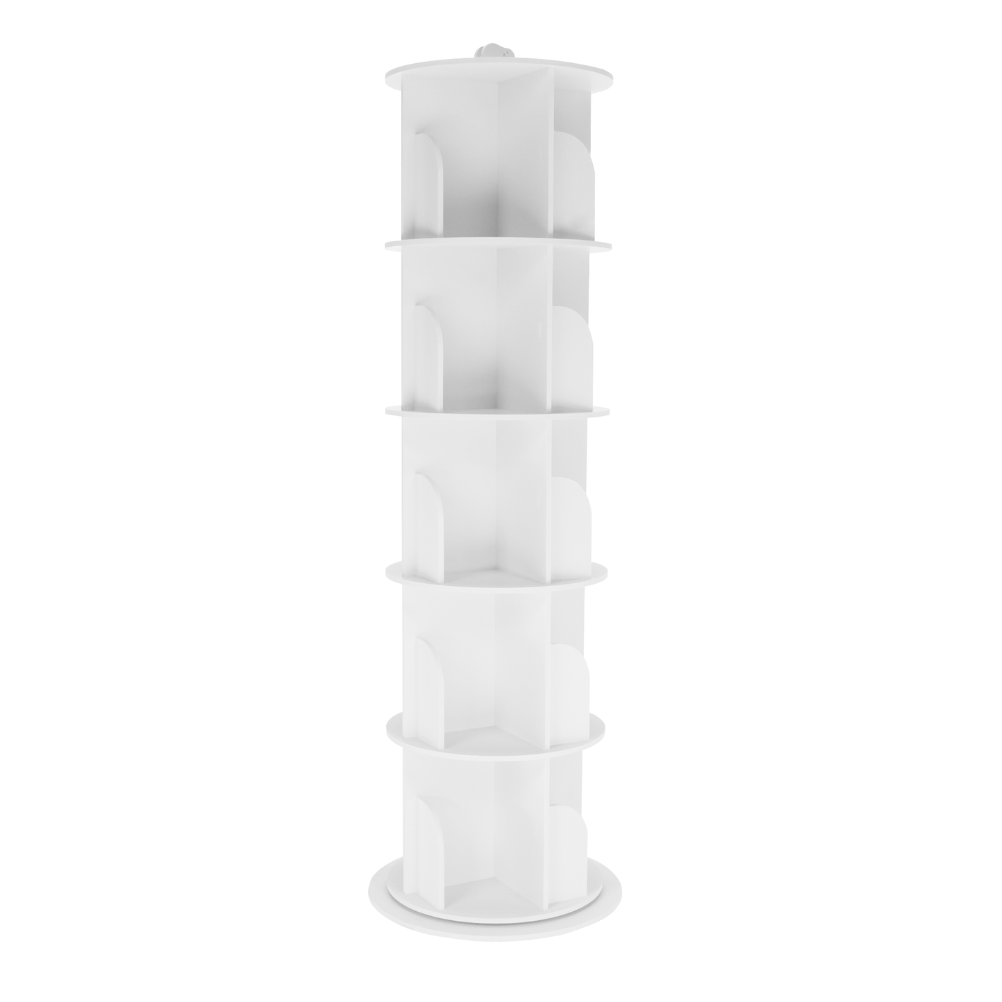 Raft pivotant, 5 poliţe, alb, ERION TIP 2 +cadou