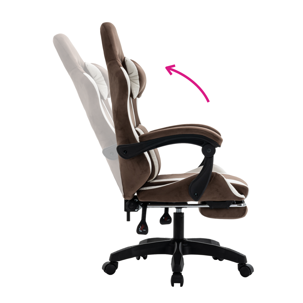 Scaun de birou/gaming, maro/alb, HOSPO