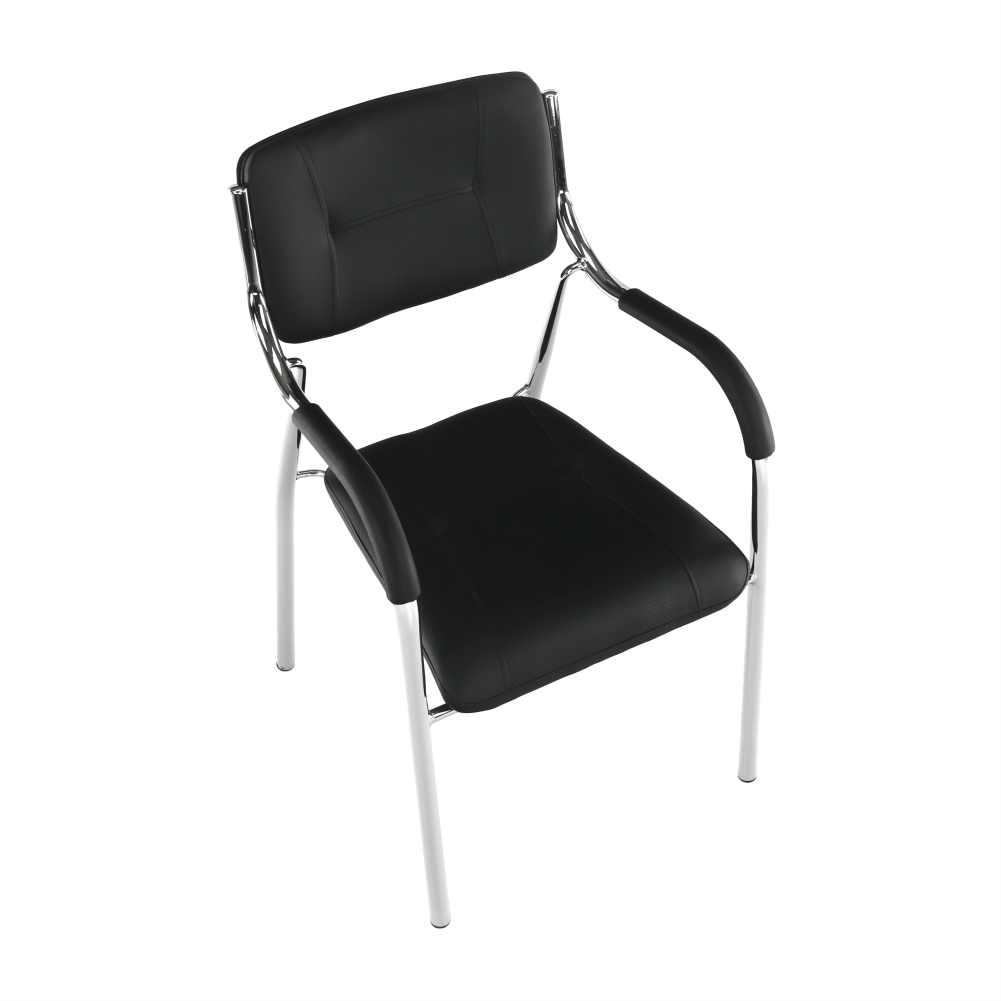 Scaun stivuibil, negru, ILHAM
