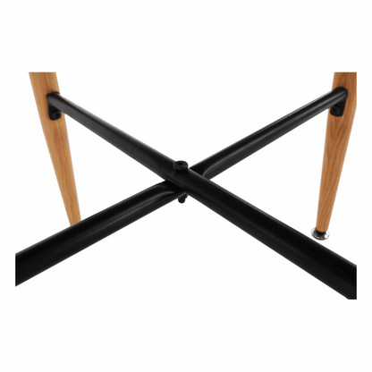 Masă de bar, negru/stejar, diametru 60 cm, IMAM