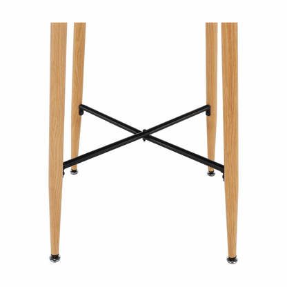 Masă de bar, negru/stejar, diametru 60 cm, IMAM