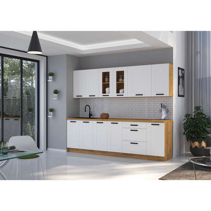 Uşă pentru maşină de spălat vase, albă/stejar artizan, LULA ZM 713x596