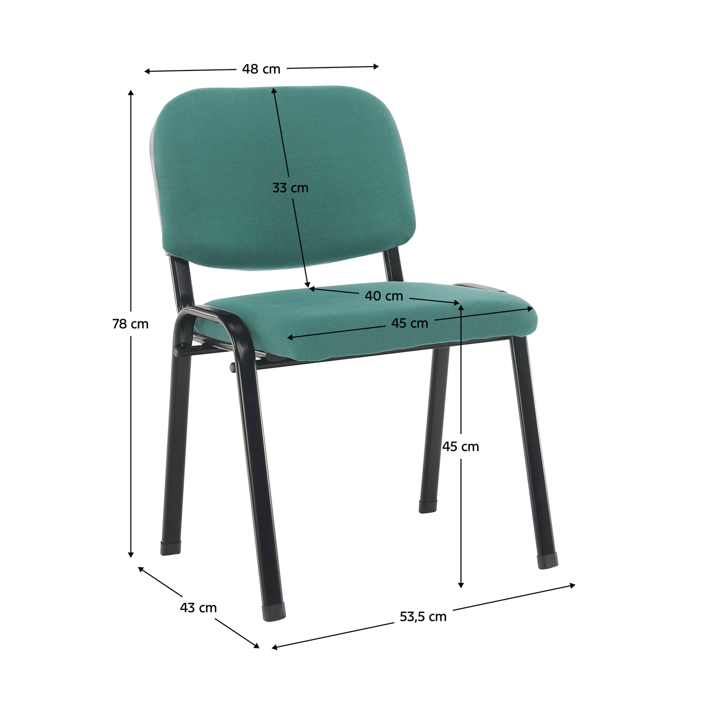 Scau de birou, verde, ISO ECO