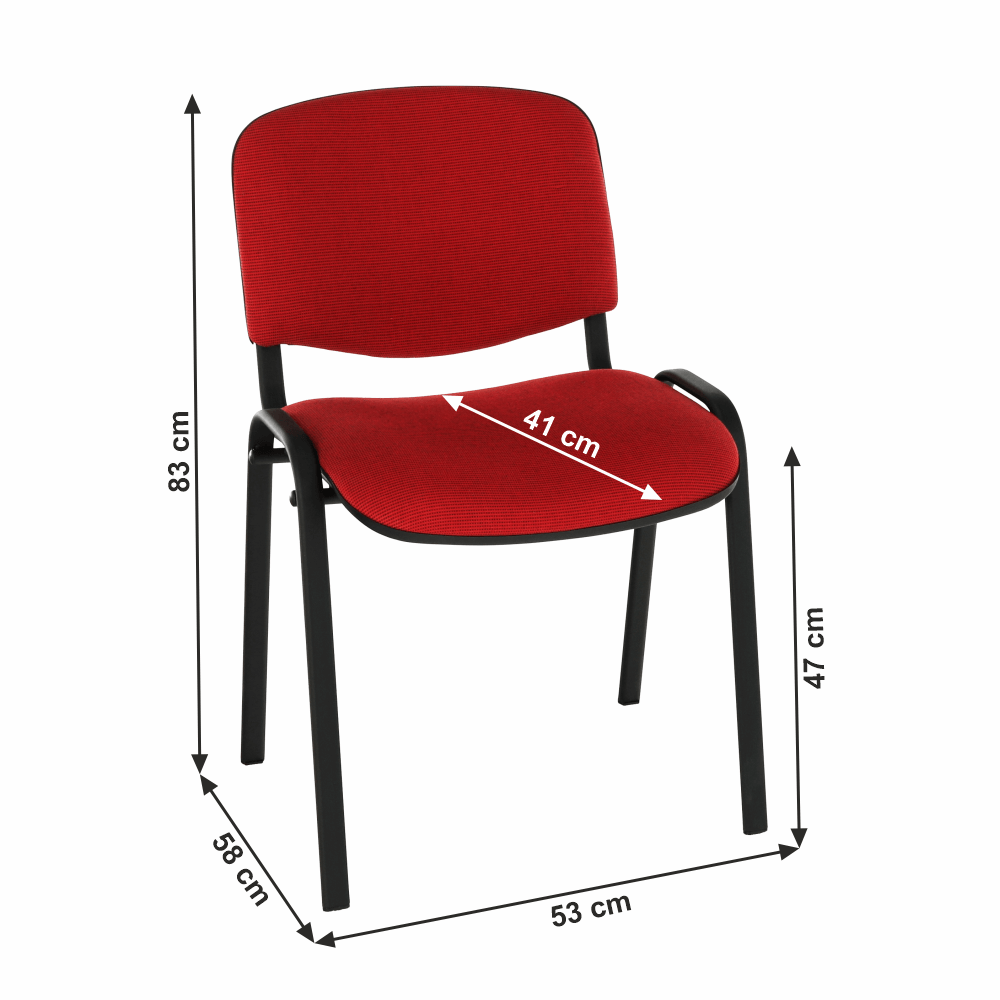 Scaun de birou, roşu, ISO NEW