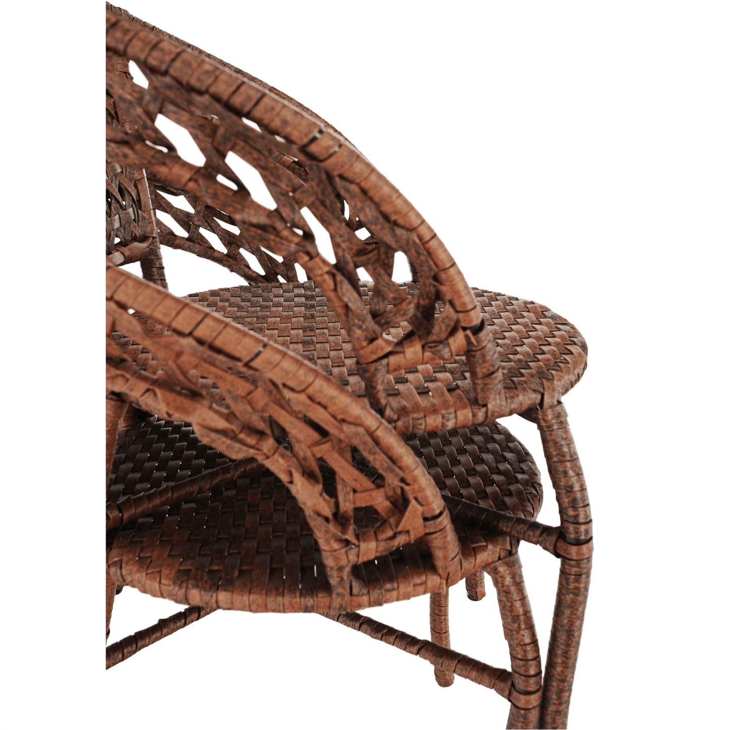 Set de grădină din rattan  1 + 2, maro, JARUB