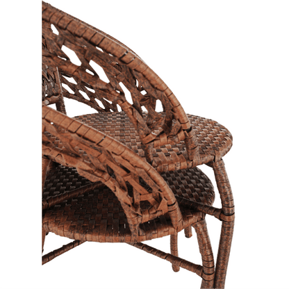 Set de grădină din rattan  1 + 2, maro, JARUB