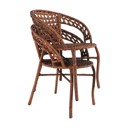 Set de grădină din rattan  1 + 2, maro, JARUB