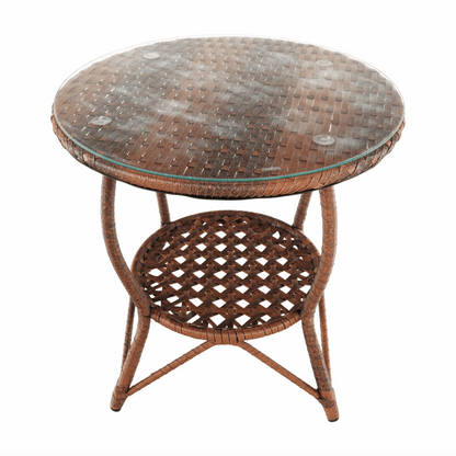 Set de grădină din rattan  1 + 2, maro, JARUB