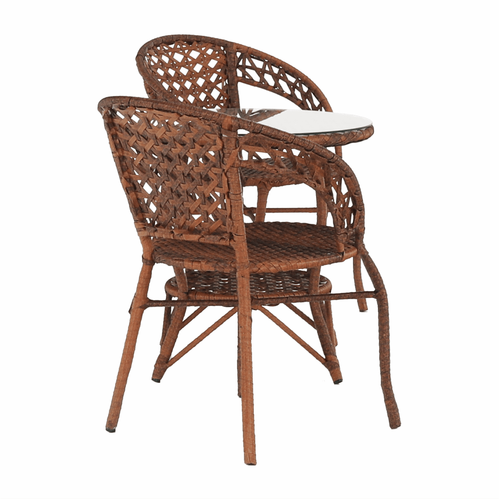 Set de grădină din rattan  1 + 2, maro, JARUB